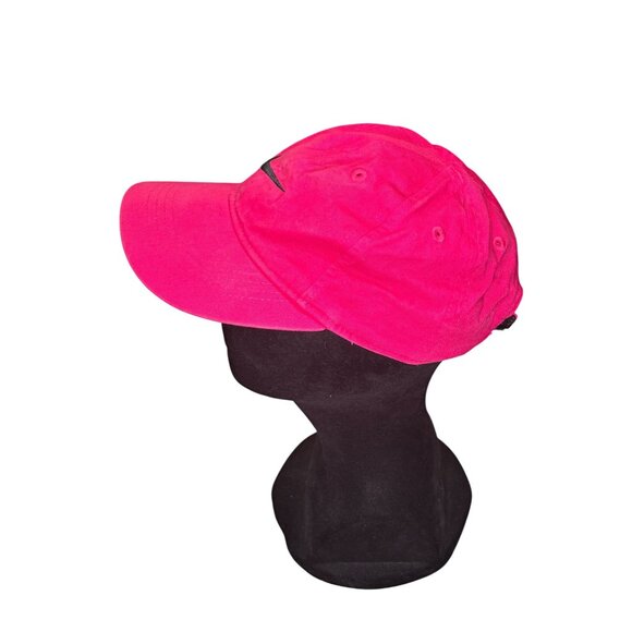 Nike Youth Pink Adjustable Cotton Cap With Black Swoosh Logo and Pink Band OS - Picture 4 of 10